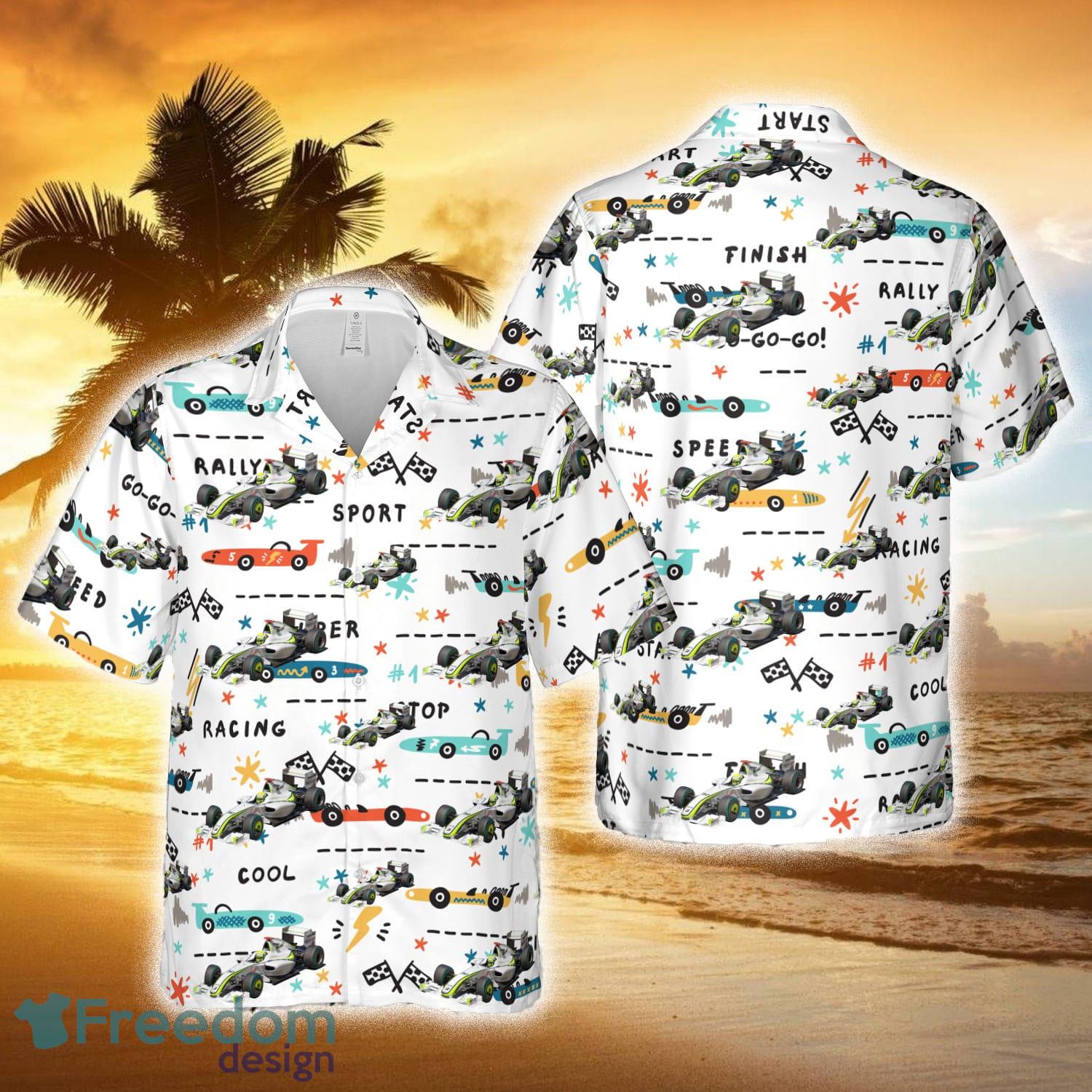 Brawn BGP 001 Formula One Car Hawaiian Shirt Summer Holidays - Brawn BGP 001 Formula One Car Hawaiian Shirt Summer Holidays