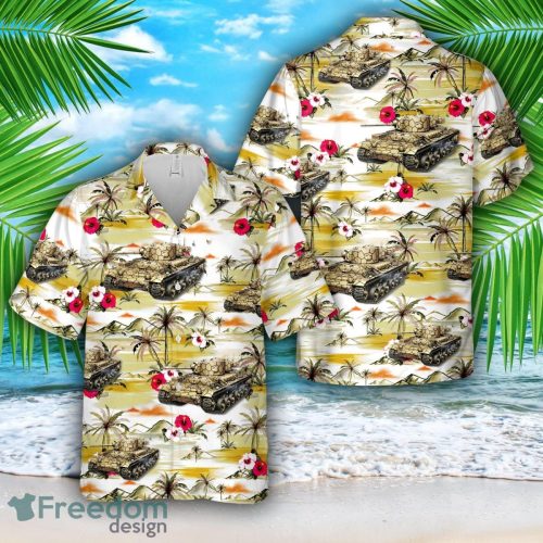 British Army Tank Mk. III Valentine V In WW2 Hawaiian Shirt Summer Beach Shirt Product Photo 1