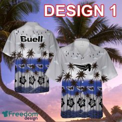 Buell Motorcycle Hibiscus Logo 3D Hawaiian Shirt For Men And Women