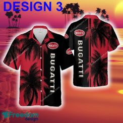 Bugatti Racing Luxury Logo AOP Hawaiian Shirt Coconut Tree Pattern For Summer - Car Style 3 Bugatti Car Racing Hawaiian Shirt Coconut Tree Pattern