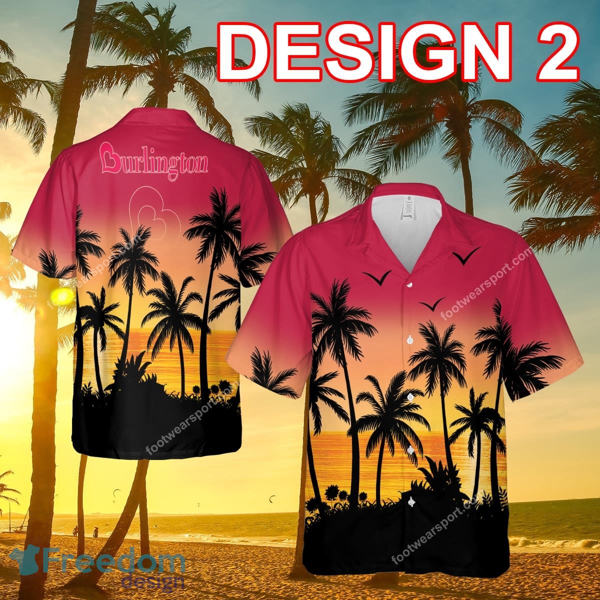 Burlington Sunset Brand Beach Hawaiian Shirt Men And Women Gift image Burlington Sunset Brand Beach Hawaiian Shirt Men And Women Gift - Burlington Style 2 Hawaiian Shirt Tree Summer