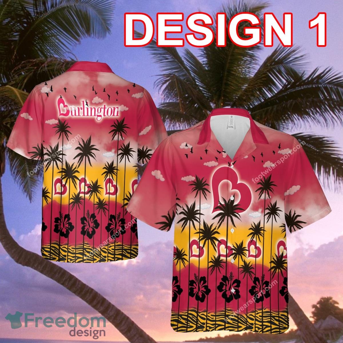 Burlington Sunset Brand Beach Hawaiian Shirt Men And Women Gift image Burlington Sunset Brand Beach Hawaiian Shirt Men And Women Gift - Burlington Style 1 Hawaiian Shirt Tree Summer