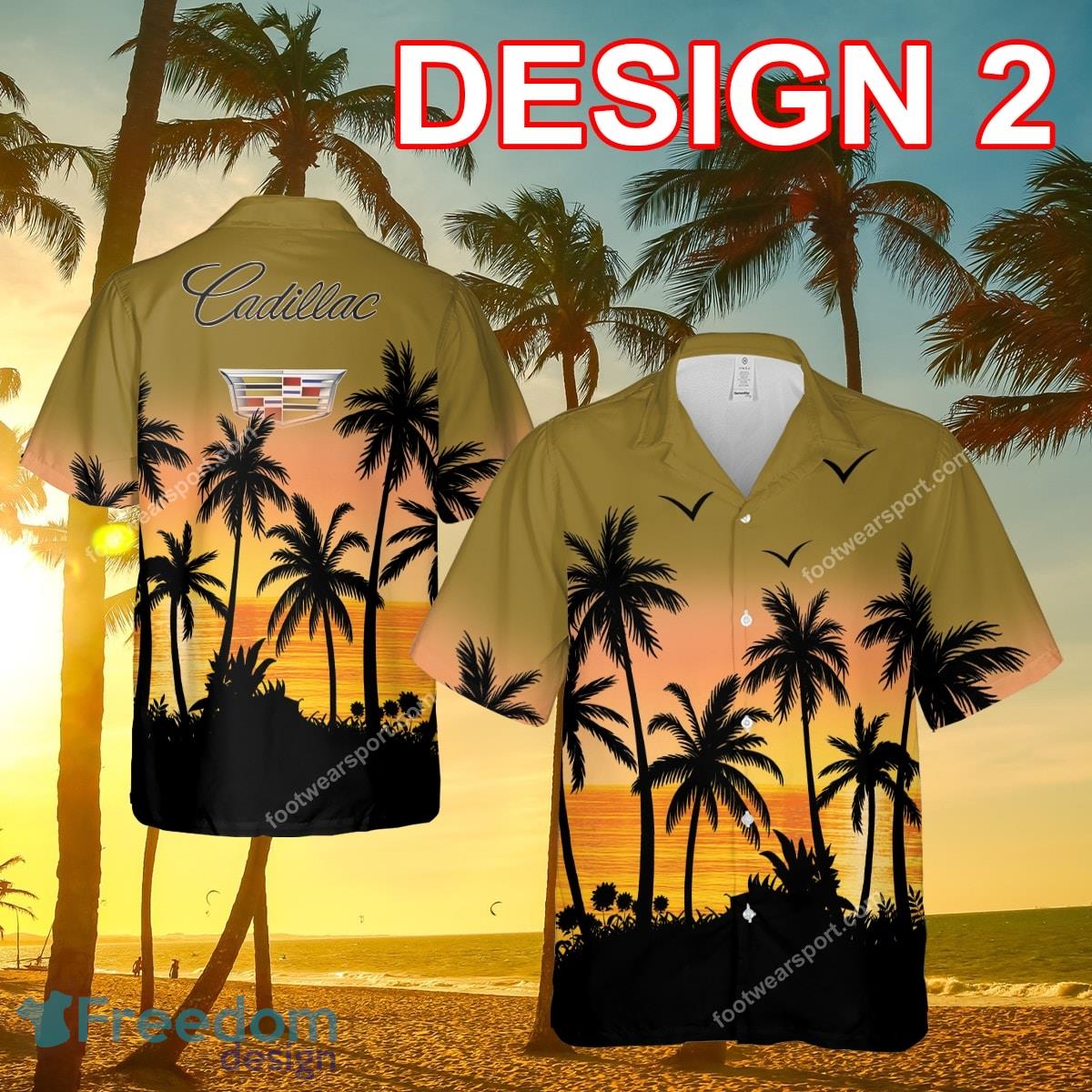 Cadillac Racing Seashell New Beach Hawaiian Shirt For Summer image Cadillac Racing Seashell New Beach Hawaiian Shirt For Summer - Cadillac Racing Style 2 Hawaiian Shirt Tree Summer