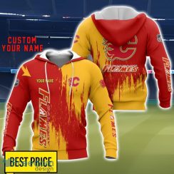 Calgary Flames 3D All Printed T-Shirt Sweathirt Hoodie Bomber Jacket Personalized Name For Fans