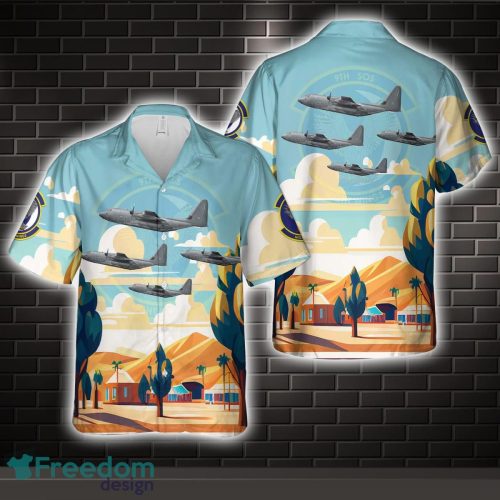 Cannon Air Force Base, New Mexico, US Air Force 9th Special Operations Squadron 08-6201, MC-130J Commando II Hawaiian Shirt Beach Holiday Product Photo 1