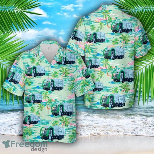 Capital Waste Services Tropical Coconut Pattern Hawaiian Shirt Summer Beach Shirt Product Photo 1