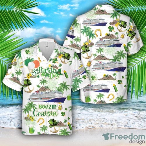 Carnival's Mardi Gras, St Patricks Day Boozin And Cruisin Hawaiian Shirt Aloha Beach Shirt Product Photo 1