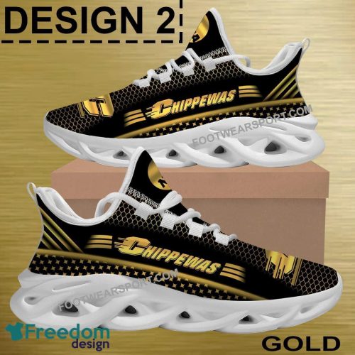 Central Michigan Chippewas Chunky Sneaker Gold, Diamond, Silver Best Inspiration Gift Max Soul Shoes - NCAA Central Michigan Chippewas Max Soul Shoes Photo 2