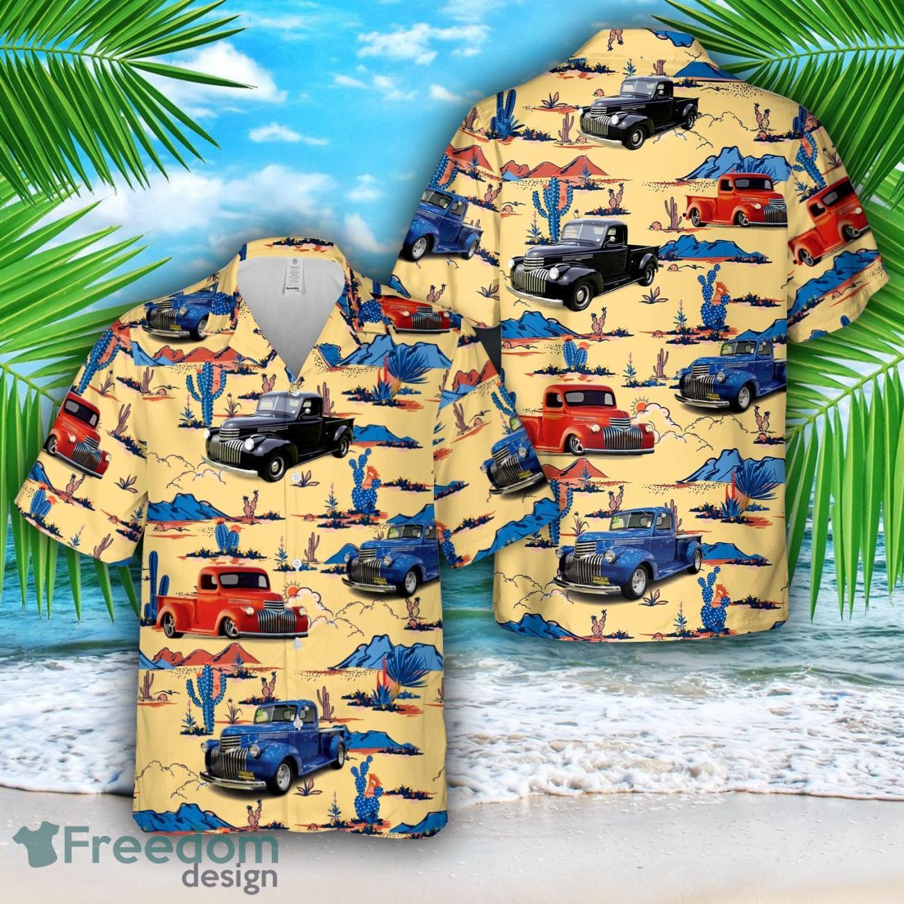 Chevy 1946 Chevrolet Chevy Pickup Truck Hawaiian Shirt 3D Printed Beach ...