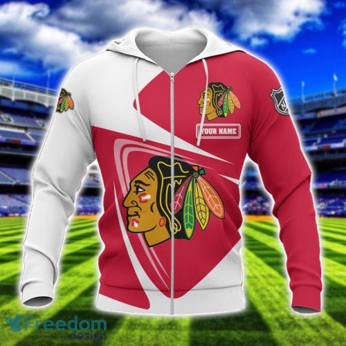 Chicago Blackhawks Team 3D T-Shirt Sweatshirt Hoodie Bomber Custom Name Sport Gift For Men And Women Product Photo 2