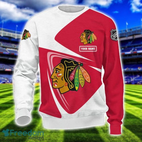 Chicago Blackhawks Team 3D T-Shirt Sweatshirt Hoodie Bomber Custom Name Sport Gift For Men And Women Product Photo 3