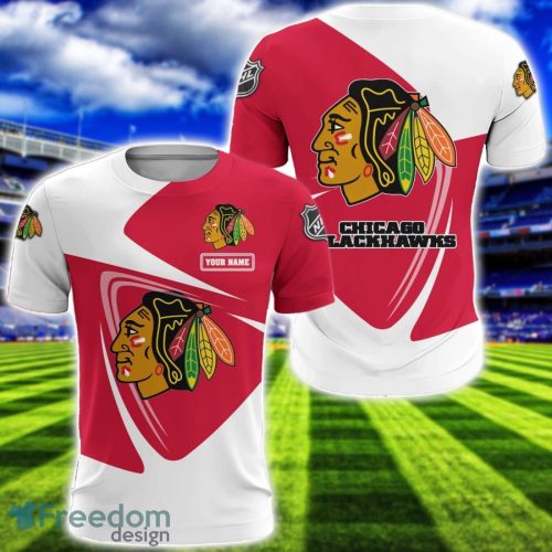 Chicago Blackhawks Team 3D T-Shirt Sweatshirt Hoodie Bomber Custom Name Sport Gift For Men And Women Product Photo 5