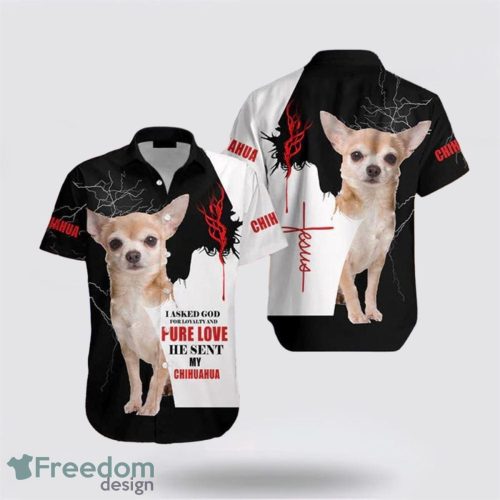 Chihuahua Dog Jesus 3D Printing Summer Beach Shirt Hawaiian Shirts Product Photo 1