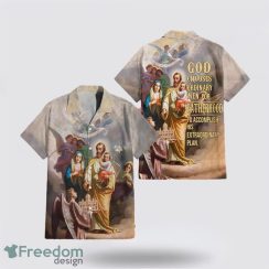 Christian Artwork Shirt God Chooses Ordinary Fatherhood Jesus God Inspirational AOP Hawaiian Shirt Summer Holiday Gift