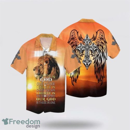 Christian Jesus And Lion AOP Hawaiian Shirt Summer Holiday Gift Product Photo 1