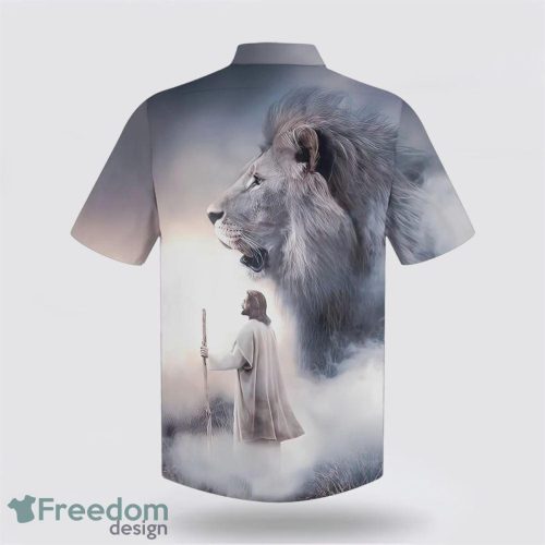 Christian Jesus Lion 3D Printing Summer Beach Shirt Hawaiian Shirts Product Photo 2