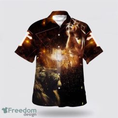 Christian Jesus Lion And Cross 3D Printing Summer Beach Shirt Hawaiian Shirts Product Photo 1