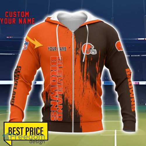 Cleveland Browns 3D All Printed T-Shirt Sweathirt Hoodie Bomber Jacket Personalized Name For Fans Product Photo 2