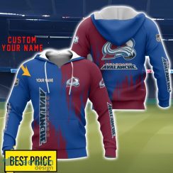 Colorado Avalanche 3D All Printed T-Shirt Sweathirt Hoodie Bomber Jacket Personalized Name For Fans