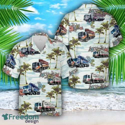 Concrete Pump Truck Hawaiian Shirt 3D Printed Beach Lover Gift Product Photo 1