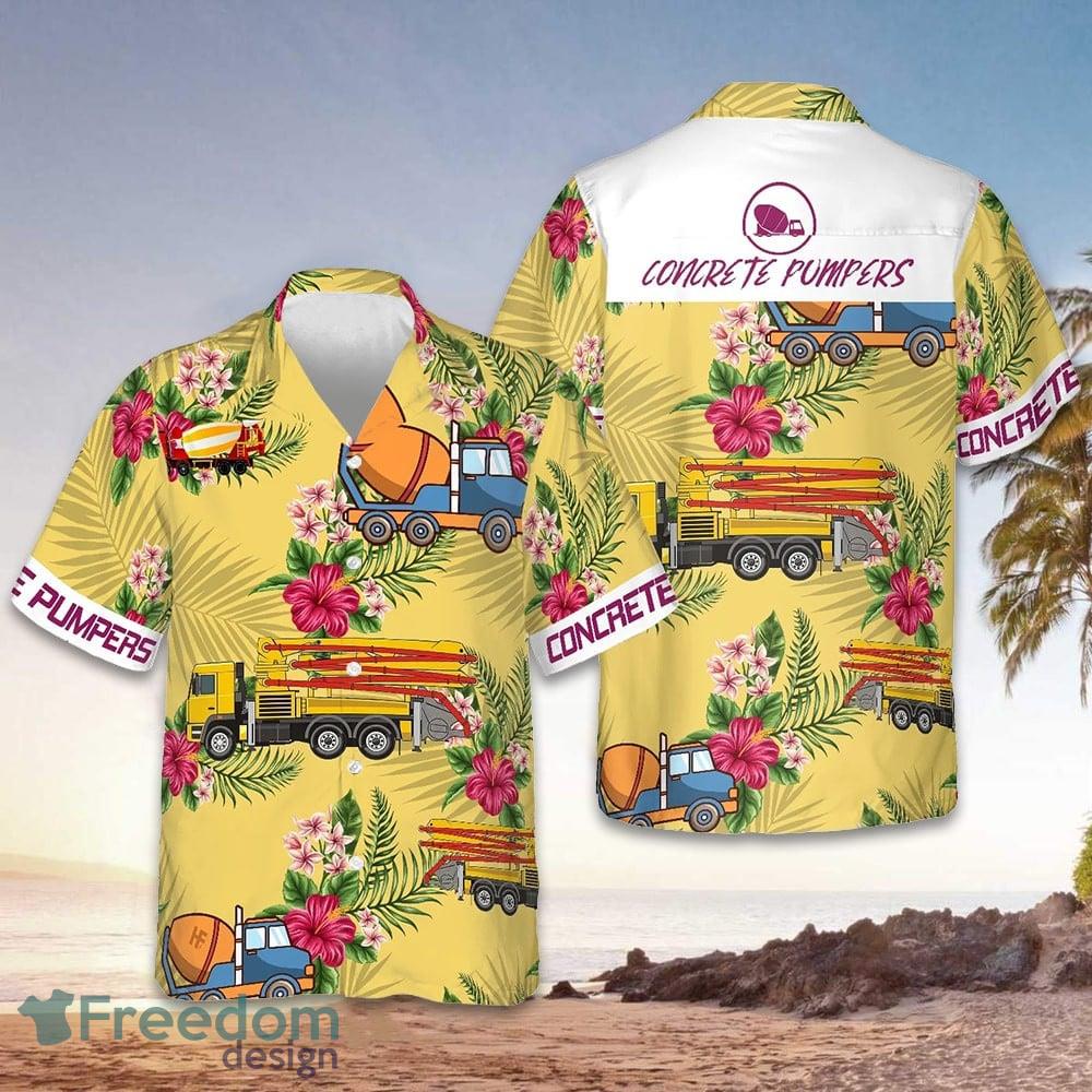 Concrete Pumpers Hawaiian Shirt Men's Vacation Button Up Shirts Gifts For Construction Workers - Concrete Pumpers Hawaiian Shirt Men's Vacation Button Up Shirts Gifts For Construction Workers