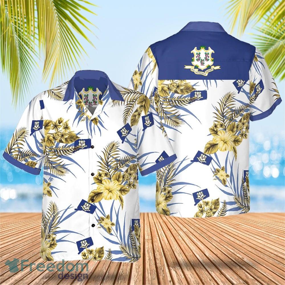 Connecticut Tropical Hawaiian Shirt Born In Connecticut Men's Button Down Shirts For Summer - Connecticut Tropical Hawaiian Shirt Born In Connecticut Men's Button Down Shirts For Summer