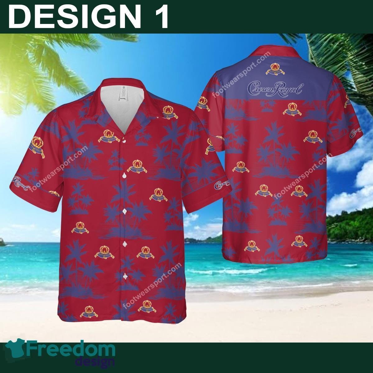 Crown Royal Floral AOP Hawaiian Shirt Coconut Tree Pattern Gift For Fans - Brand Style 1 Crown Royal Hawaiian Shirt Coconut Tree Pattern