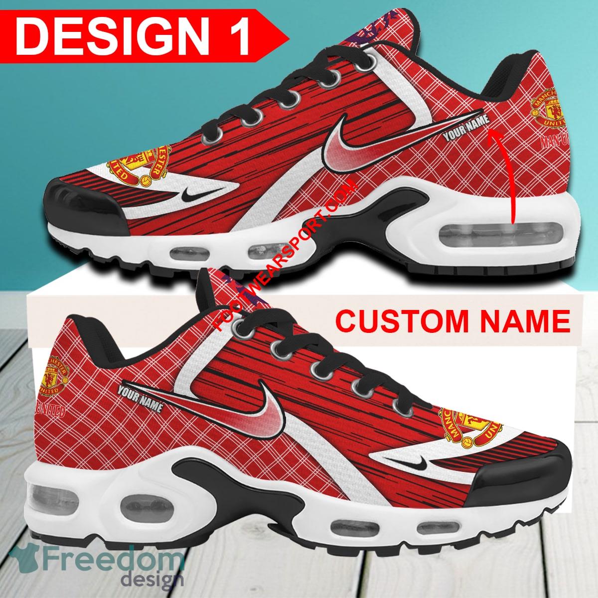 Custom Name EPL Manchester United Air Cushion Sport Shoes TN Sneakers AOP For Men Women - EPL Manchester United Air Cushion Sport Shoes Style 1 TN Sneakers