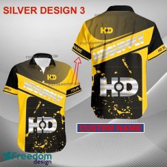 Custom Name Hd Supply AOP Hawaiian Shirt Gold, Diamond, Silver For Beach - Brand Style 3 Hd Supply Style SilverHawaiian Shirt Personalized