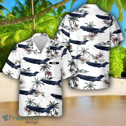 Custom Name Hungarian Air Force Boeing C-17A Globemaster III 08-0001 Hawaiian Shirt 3D Printed Shirt Product Photo 1