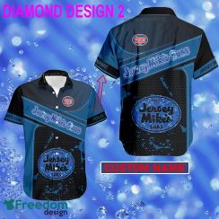 Custom Name Jersey Mike's Subs AOP Hawaiian Shirt Gold, Diamond, Silver For Men And Women - Brand Style 2 Jersey Mike's Subs Style DiamondHawaiian Shirt Personalized