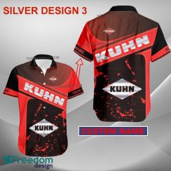 Custom Name KUHN Tractor Hawaiian Shirt Gold, Diamond, Silver AOP Gift For Fans - Car Style 3 KUHN Tractor Style SilverHawaiian Shirt Personalized