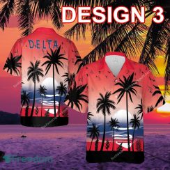 Delta Air Lines Premium Brand 3D Hawaiian Shirt Gift For Fans - Delta Air Lines Style 3 Hawaiian Shirt Tree Summer