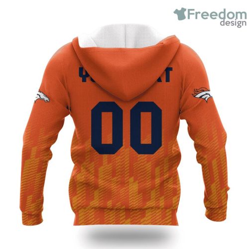 Denver Broncos Logo Sport Ombre NFL Hoodie 3D All Over Print Keep Warm For Men And Women Product Photo 2