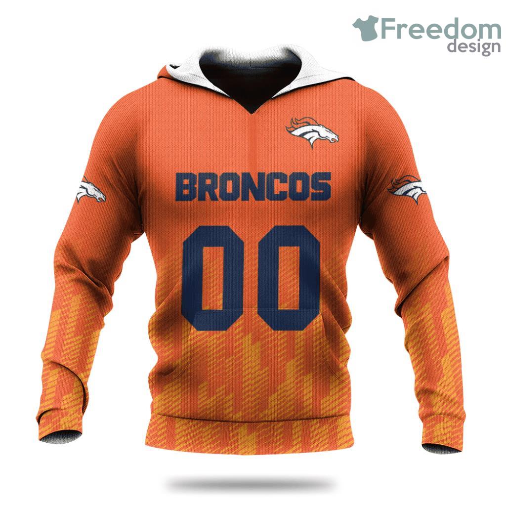 Denver Broncos Logo Sport Ombre NFL Hoodie 3D All Over Print Keep Warm For Men And Women Product Photo 1