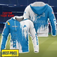 Detroit Lions 3D All Printed T-Shirt Sweathirt Hoodie Bomber Jacket Personalized Name For Fans