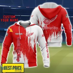 Detroit Red Wings 3D All Printed T-Shirt Sweathirt Hoodie Bomber Jacket Personalized Name For Fans