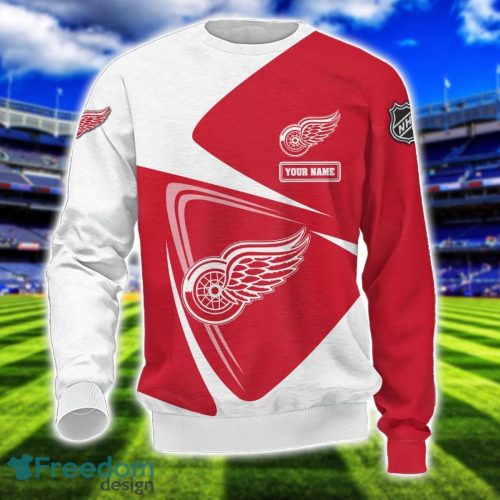 Detroit Red Wings Team 3D T-Shirt Sweatshirt Hoodie Bomber Custom Name Sport Gift For Men And Women Product Photo 3