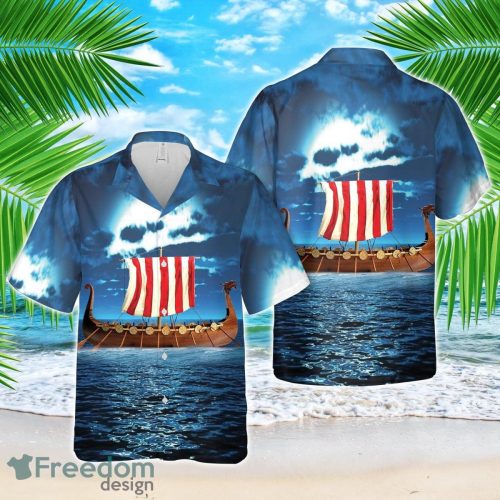 Drakkar Viking Longship Hawaiian Shirt Hoilday Gift Product Photo 1