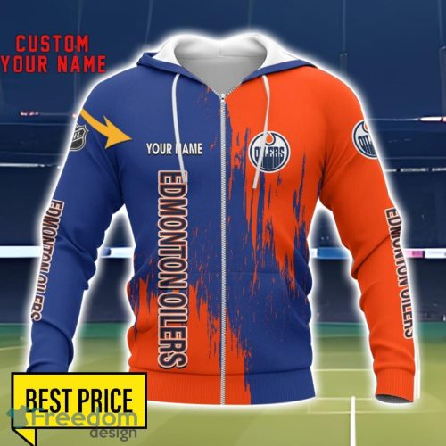 Edmonton Oilers 3D All Printed T-Shirt Sweathirt Hoodie Bomber Jacket Personalized Name For Fans Product Photo 2