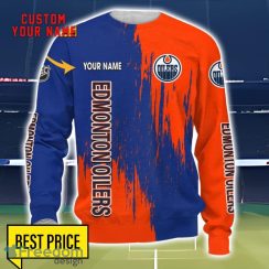 Edmonton Oilers 3D All Printed T-Shirt Sweathirt Hoodie Bomber Jacket Personalized Name For Fans Product Photo 3