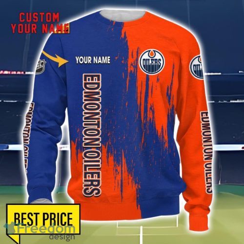 Edmonton Oilers 3D All Printed T-Shirt Sweathirt Hoodie Bomber Jacket Personalized Name For Fans Product Photo 3