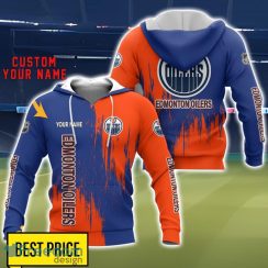 Edmonton Oilers 3D All Printed T-Shirt Sweathirt Hoodie Bomber Jacket Personalized Name For Fans