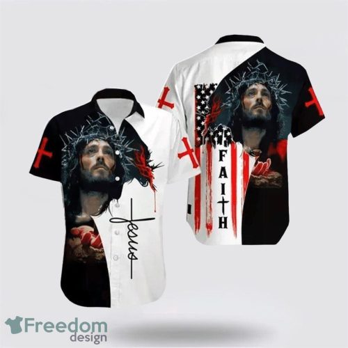 Faith Jesus Christian 3D Printing Summer Beach Shirt Hawaiian Shirts Product Photo 1