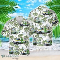 Florida Columbia County EMS Hawaiian Shirt Beach Holiday