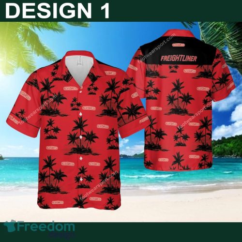 Freightliner Truck Luxury New Beach Hawaiian Shirt Coconut Tree Pattern For Summer - Car Style 1 Freightliner Truck Hawaiian Shirt Coconut Tree Pattern