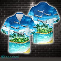 French Air and Space Force Boeing C-135FR Stratotanker (717-165) Of Groupe de ravitaillement en vol 291 Bretagne (Air Supply Group 291 Brittany) All Printed 3D Hawaiian Shirt For Men Women