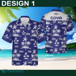 Goya Foods Modern Logo AOP Hawaiian Shirt Coconut Tree Pattern Men And Women Gift - Brand Style 1 Goya Foods Hawaiian Shirt Coconut Tree Pattern