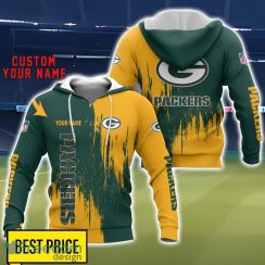 Green Bay Packers 3D All Printed T-Shirt Sweathirt Hoodie Bomber Jacket Personalized Name For Fans