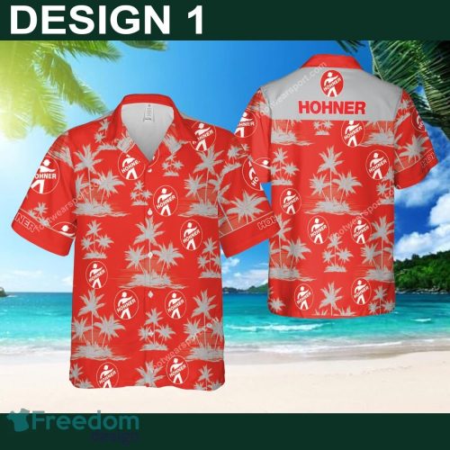 Hohner Unisex AOP Hawaiian Shirt Coconut Tree Pattern Gift For Fans - Brand Style 1 Hohner Hawaiian Shirt Coconut Tree Pattern